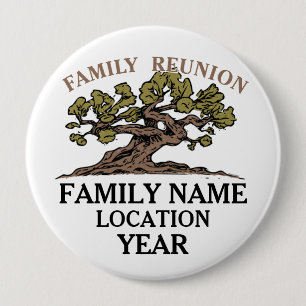 Familien-Wiedersehen-Baum-Knopf Button