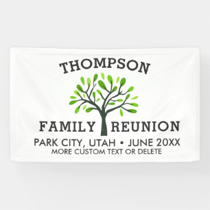 Familien-Wiedersehen-Baum-Name-Standort-Datum Banner
