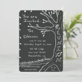 Familien-Wiedersehen-einfacher Stammbaum Einladung (Stehend Vorderseite)