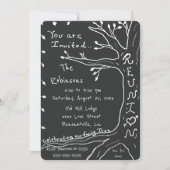 Familien-Wiedersehen-einfacher Stammbaum Einladung (Vorderseite)