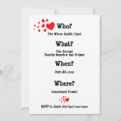 Familien-Wiedersehen Einladung (Rückseite)