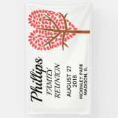 Familien-Wiedersehen-Herz-Baum Banner (Vertikal)