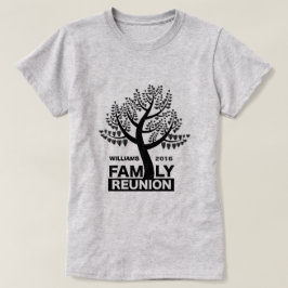Familien-Wiedersehen-Herz-Baum-Schwarz-Silhouette T-Shirt