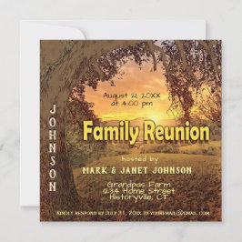 Familien-Wiedersehen mit Baum-Einladung Einladung