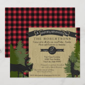 Familien-Wiedersehen-Picknickcampout-rustikale Einladung (Vorne/Hinten)