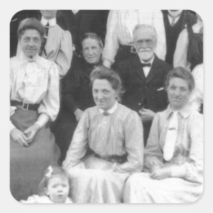 Familien-Wiedersehen Quadratischer Aufkleber