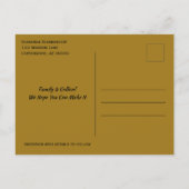 Familien-Wiedersehen Save the Date Black Linked He Ankündigungspostkarte (Rückseite)