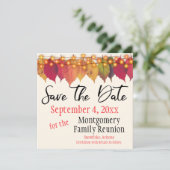 Familien-Wiedersehen Save the Date Herbstuntergäng (Stehend Vorderseite)