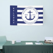 Familien-Wiedersehen-Seeanker Striped Willkommen Banner (Messeveranstaltung)