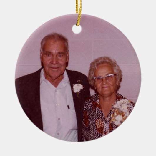 Familien-Wiedersehen-Verzierung Keramik Ornament (Vorne)