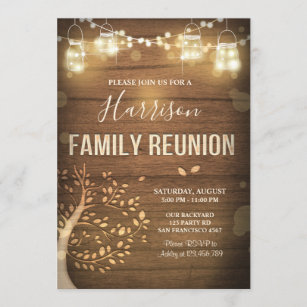 Familien-Wiederseheneinladung Stammbaum-rustikales Einladung