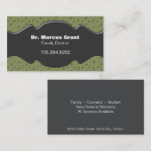 Familien-Zahnarzt-Visitenkarte - glückliche Zähne Visitenkarte (Vorne/Hinten)