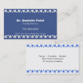 Familien-Zahnarzt-Visitenkarte - glückliche Zähne Visitenkarte (Vorne/Hinten)