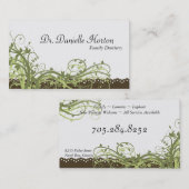 Familien-Zahnarzt-Visitenkarte-Grün-elegantes Visitenkarte (Vorne/Hinten)