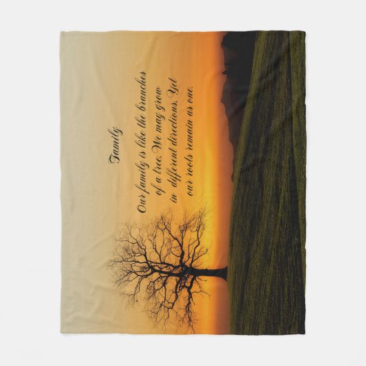 FAMILIEN-ZITAT FLEECEDECKE (Vorderseite)