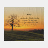 FAMILIEN-ZITAT FLEECEDECKE (Vorderseite (Horizontal))