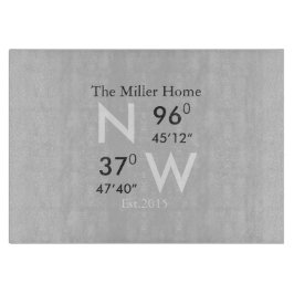 Familien-Zuhause GPS koordiniert Schneidebrett