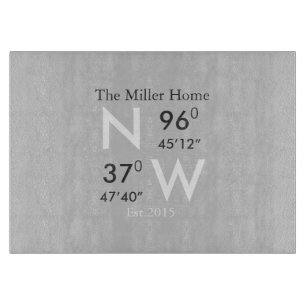 Familien-Zuhause GPS koordiniert Schneidebrett