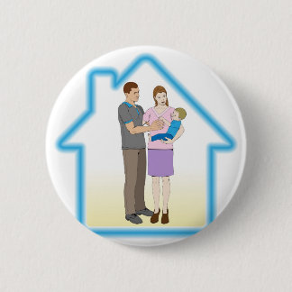 Familien-Zuhausekonzept Button