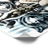 Familienaase Serene Wolf in idyllischer Natur8x10 Poster (Ecke)