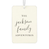 Familienabenteuer | Original Modern Minimalistisch Autolufterfrischer (Rückseite)