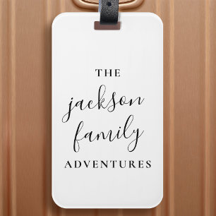 Familienabenteuer Original Modern Minimalistisch Gepäckanhänger