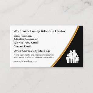 Familienadoption-Dienstleistungen Visitenkarten Visitenkarte