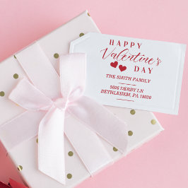 Familienadresse des modernen Happy Valentine Day H Gummistempel