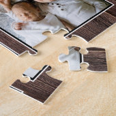 Familienangebot 6 Fotomaterial Rustikales Holz Puzzle (Seite)