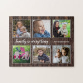 Familienangebot 6 Fotomaterial Rustikales Holz Puzzle (Horizontal)