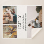 Familienangebot FotoCollage Modernes Personalisier Sherpadecke (Vorderseite (Horizontal))