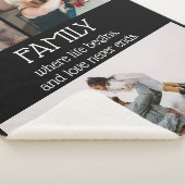 Familienangebot FotoCollage Modernes Schwarzes Sherpadecke (3/4)