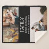 Familienangebot FotoCollage Modernes Schwarzes Sherpadecke (Vorderseite (Horizontal))