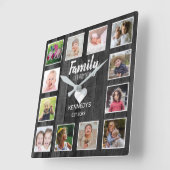 Familienangebot für Schwarz-Holz 12 Quadratische Wanduhr (Winkel)