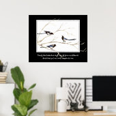 Familienangebot für Watercolor Magpie Bird-Familie Poster (Heimbüro)