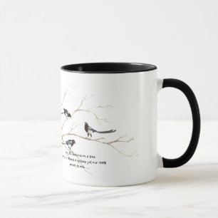 Familienangebot für Watercolor Magpie Bird-Familie Tasse
