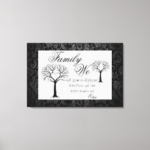 Familienangebot/überzogene Canvas mit schwarzem Ra Leinwanddruck