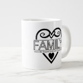 Familienangebot - "Wo das Leben beginnt und Liebe Jumbo-Tasse (Vorderseite Rechts)