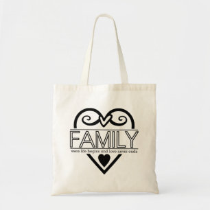 Familienangebot - "Wo das Leben beginnt und Liebe Tragetasche