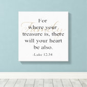 Familienangebot - Wo Ihr Schatz ist... Leinwanddruck (Insitu (Holzboden))