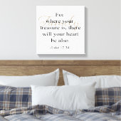 Familienangebot - Wo Ihr Schatz ist... Leinwanddruck (Insitu (Schlafzimmer))