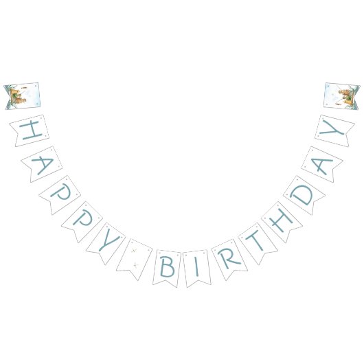 Familienangeln: Der 1. Geburtstag eines Jungen Wimpelkette (Alle)