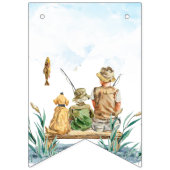 Familienangeln: Der 1. Geburtstag eines Jungen Wimpelkette (Erste Fahne)