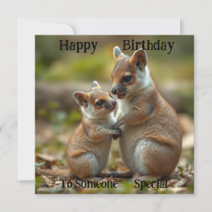 Familienanleihen: Mama und Baby Quokka, Geburtstag Karte