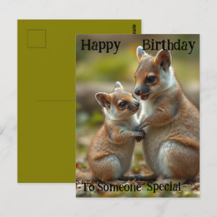 Familienanleihen: Mama und Baby Quokka, Geburtstag Postkarte