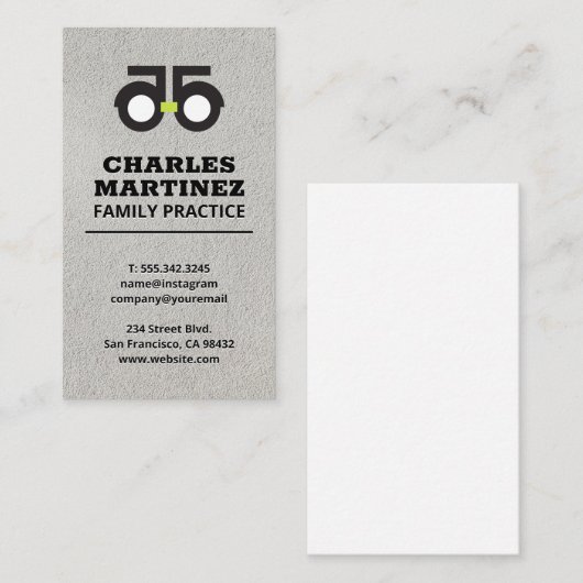 Familienarzt | Optometrie Visitenkarte (Vorne/Hinten)