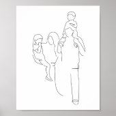 Familienausdruck, Familienportrait, Liebe, Geschen Poster (Vorne)