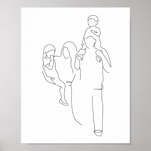 Familienausdruck, Familienportrait, Liebe, Geschen Poster (Vorne)