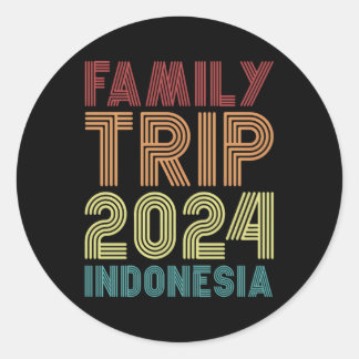 Familienausflug 2024 Indonesien Urlaub Runder Aufkleber