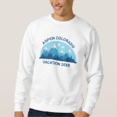 Familienausflug Custom Colorado City Blue Mountain Sweatshirt (Vorderseite)